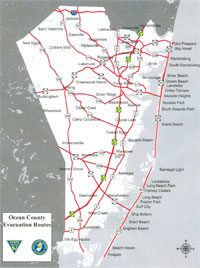 Ocean County Evacuation Routes